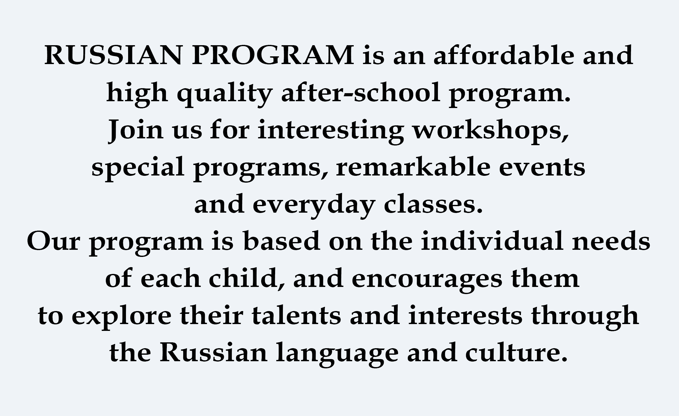 Russian Program In 25
